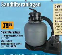 Hornbach Sandfilteranlage Angebot
