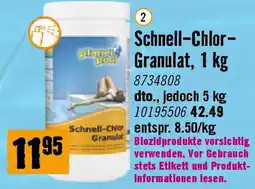 Hornbach Schnell-Chlor- Blank Granulat Angebot