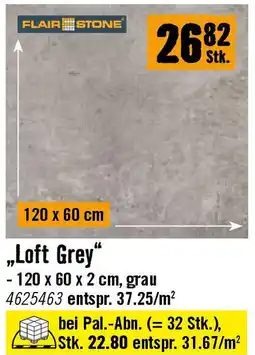Hornbach Feinsteinzeug „Loft Grey Angebot