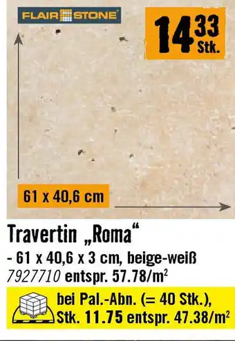 Hornbach Naturstein Travertin „Roma Angebot