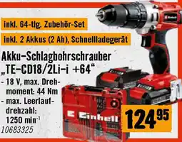 Hornbach Akku-Schlagbohrschrauber „TE-CD18/2Li-i +64 Angebot