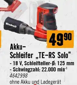 Hornbach Akku- Schleifer „TE-RS Solo Angebot