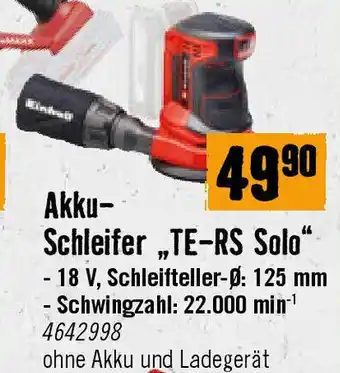 Hornbach Akku- Schleifer „TE-RS Solo Angebot