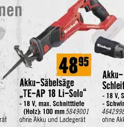 Hornbach Akku-Säbelsäge TE-AP 18 Li-Solo Angebot