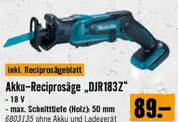 Hornbach Akku-Reciprosäge „DJR183Z Angebot
