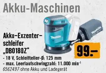 Hornbach Akku-Exzenter- schleifer „DBO180Z Angebot