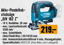 Hornbach Akku-Pendelhub- stichsäge „DJV 182 Z Angebot