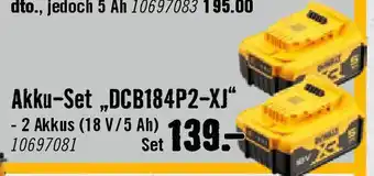 Hornbach Akku-Set „DCB184P2-XJ Angebot