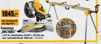 Hornbach Paneelsäge „DWS780KIT Angebot