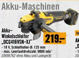 Hornbach Akku- Winkelschleifer „DCG416VSN-XJ Angebot