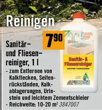 Hornbach Sanitär- und Fliesen- reiniger Angebot