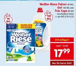 Interspar Weißer Riese Pulver 90 WG, Gel 100 WG oder Trio Caps 80 WG Angebot