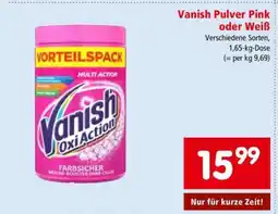 Interspar Vanish Pulver Pink oder Weiß Angebot