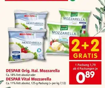 Interspar DESPAR Orig. Ital. Mozzarella / DESPAR Vital Mozzarella Angebot