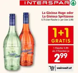 Interspar La Gioiosa Hugo oder La Gioiosa Spritzzoso Angebot