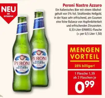 Interspar Peroni Nastro Azzurro Angebot