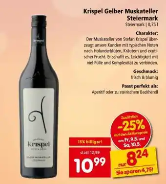 Interspar Krispel Gelber Muskateller Steiermark Angebot