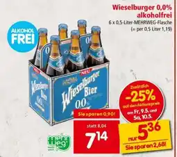 Interspar Wieselburger 0,0% alkoholfrei Angebot