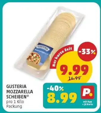 PENNY GUSTERIA MOZZARELLA SCHEIBEN Angebot