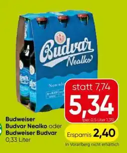 Eurospar Budweiser Budvar Nealko oder Budweiser Budvar Angebot