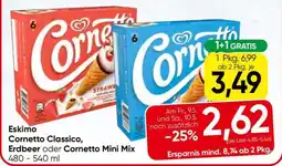 Eurospar Eskimo Cornetto Classico, Erdbeer oder Cornetto Mini Mix Angebot
