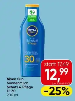 Eurospar Nivea Sun Sonnenmilch Schutz & Pflege LF 30 Angebot