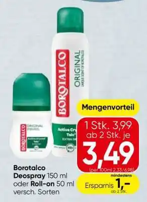 Spar Borotalco Deospray Angebot