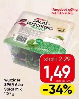 Eurospar würziger SPAR Asia Salat Mix Angebot