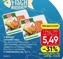 Eurospar S-BUDGET Lachsfilet natur Angebot