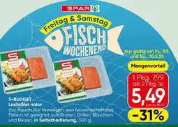 Spar S-BUDGET Lachsfilet natur Angebot