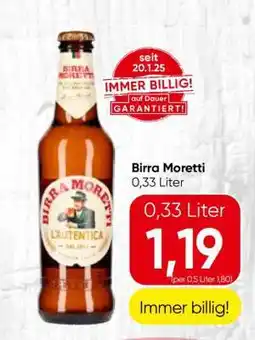 Spar Birra Moretti Angebot