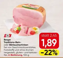Spar Berger Traditions-Bein- oder Bärlauchschinken Angebot
