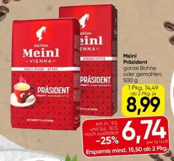 Spar Meinl Präsident Angebot
