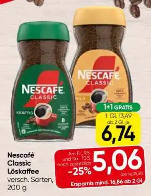 Spar NESCAFÉ CLASSIC LÖSKAFFEE Angebot