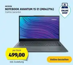 Hofer NOTEBOOK AVANTUM 15 E1 (MD62716) Angebot