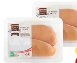 Eurospar Spar Schaut drauf Tierwohl-Hendl-Filet Angebot