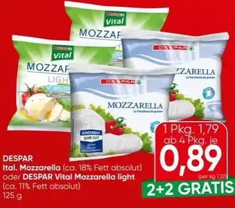 Eurospar Despar Mozzarella Angebot