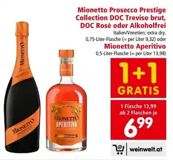 Interspar Mionetto Prestige Collection Prosecco Angebot