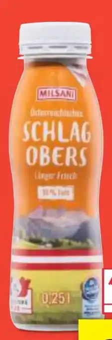 Hofer Milsani Schlagobers Angebot