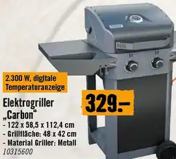 Hornbach Elektrogriller „Carbon" Angebot