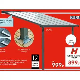 Hellweg Terrassendachsystem „Olympia “, grau 215727 HELLWEG Angebot