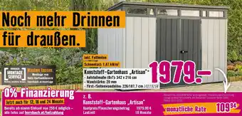 Hornbach Kunststoff-Gartenhaus „Artisan Angebot