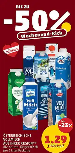 PENNY Österreichische vollmilch aus ihrer region Angebot
