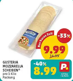 PENNY Gusteria mozzarella scheiben Angebot