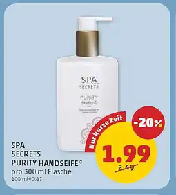 PENNY Spa secrets purity handseife Angebot
