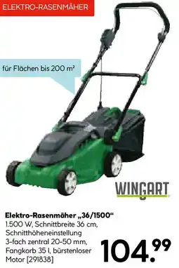 Hellweg Elektro-Rasenmäher,,36/1500 Angebot