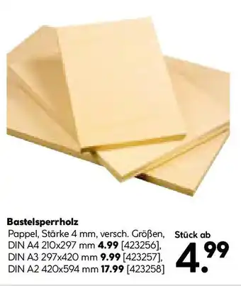 Hellweg Bastelsperrholz Angebot