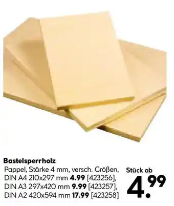 Hellweg Bastelsperrholz Angebot