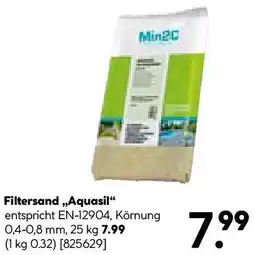 Hellweg Filtersand,,Aquasil Angebot