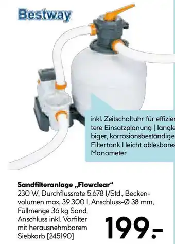 Hellweg Sandfilteranlage,,Flowclear Angebot